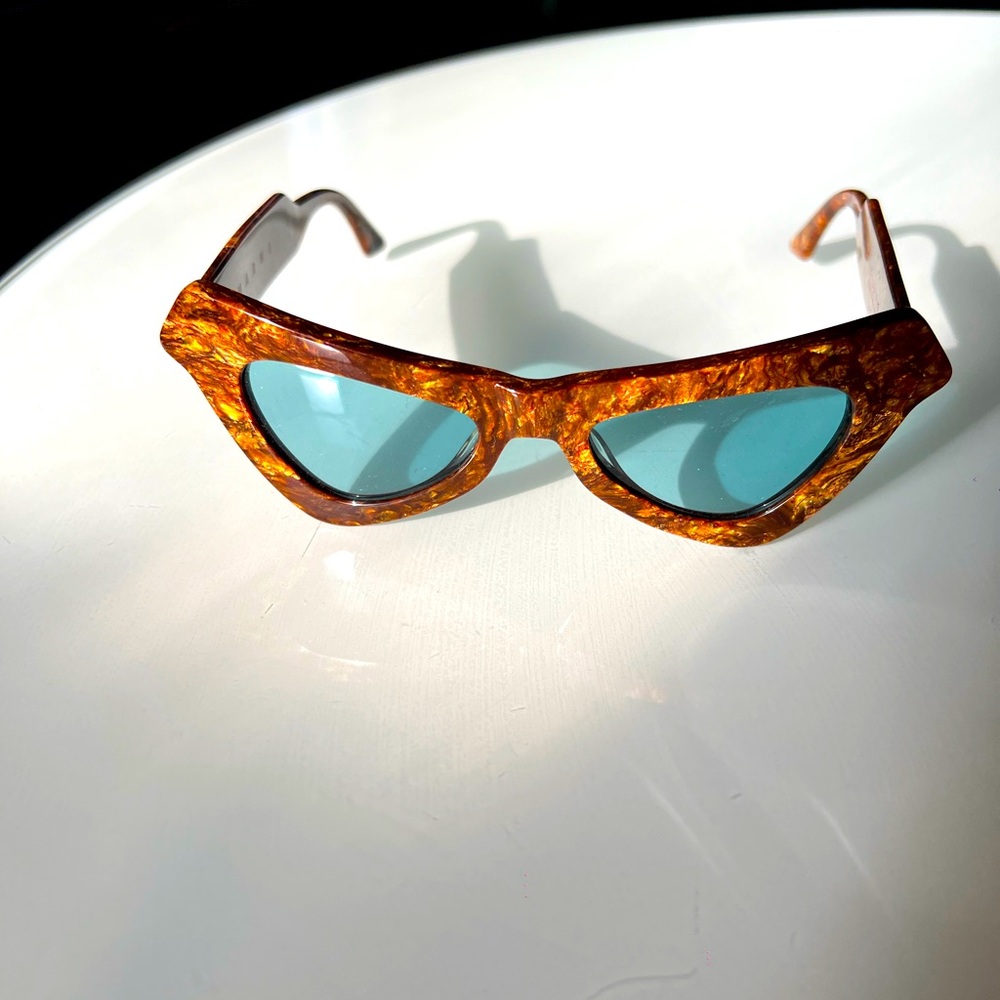 Marni Brown & Blue Cat eye Sunglasses